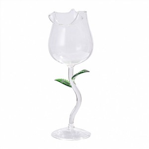 手工玫瑰造型葡萄酒杯——花卉的优雅与艺术的完美融合
